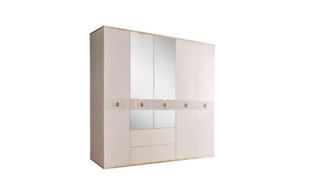Шкаф 5 дв. с ящиками и зеркалами Rimini solo