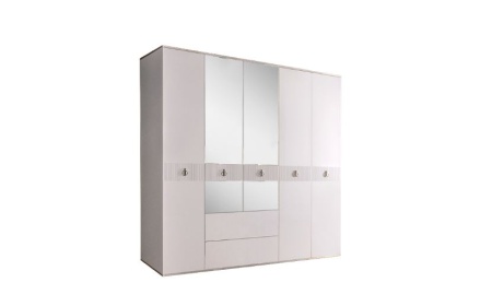 Шкаф 5 дв. с ящиками и зеркалами Rimini solo