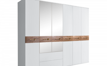 Шкаф 6 - дв. с зеркалами и ящиками Bogemia Wood