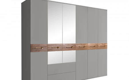 Шкаф 6 - дв. с зеркалами и ящиками Bogemia Wood