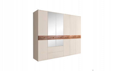 Шкаф 6 - дв. с зеркалами и ящиками Bogemia Wood