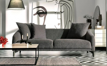 Большой прямой диван Maison на ножках