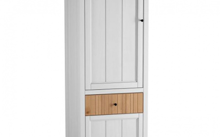 Шкаф для посуды узкий Сканди