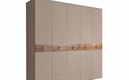 Шкаф 5 дв. с ящиком Bogemia Wood