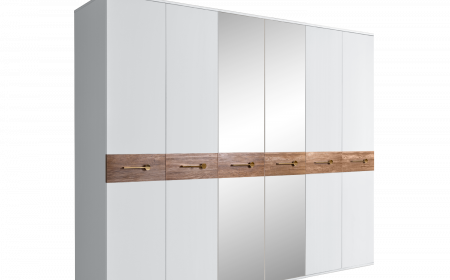 Шкаф 6 - дв. с зеркалом Bogemia Wood